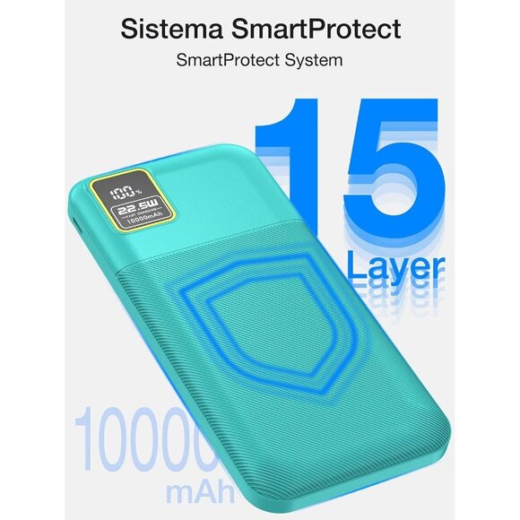 2-Pack Portable Charger 10000mAh Power Bank with 22.5W PD Fast Charging - Picture 4 of 6